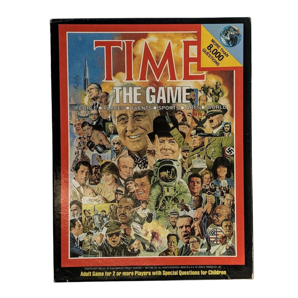 Time Magazine The Game 1983 Hansen Vintage Board Game Complete Rare Retro